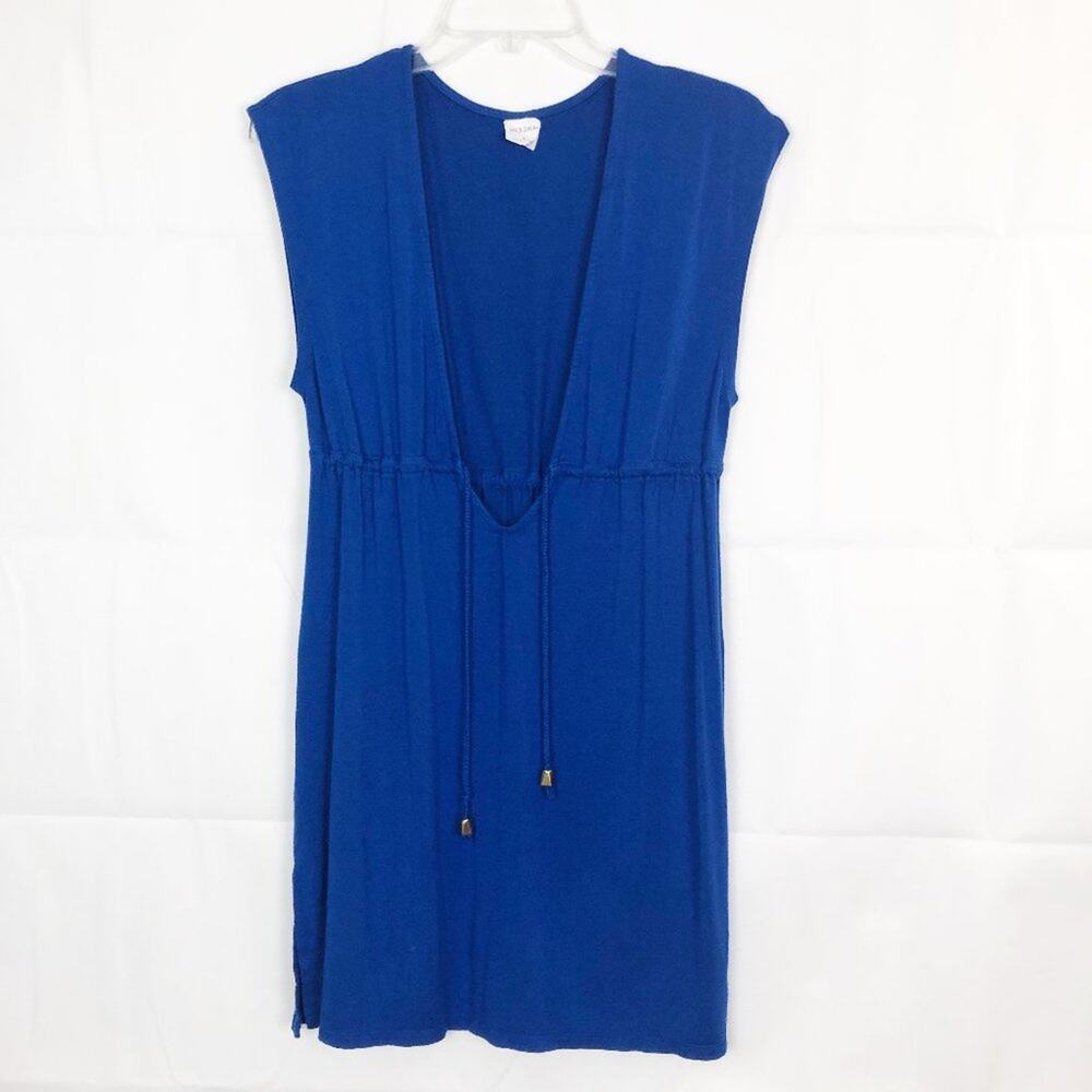 Merona Blue Short Sleeve V-Neck Dress Size S